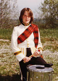 Toni as a freshman snare drummer