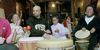 family drumming